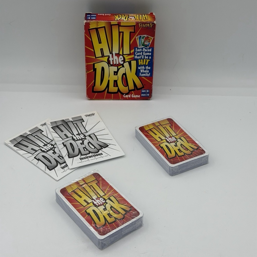 HIT THE DECK Family Card Game 2-6 Players Ages 6+ FUNDEX 2002 NEW